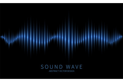 Abstract sound wave. Electromagnetic oscillation, music waveform, radi