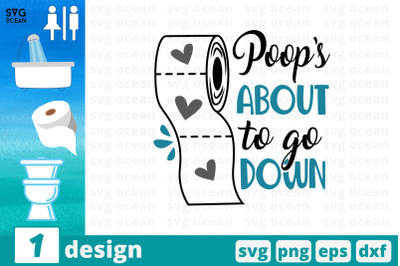 Poops about to go down SVG Cut File