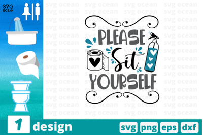 Please sit yourself SVG Cut File