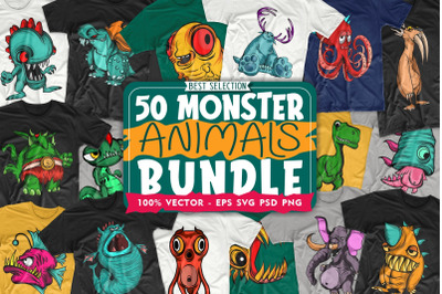 Monster Animals Cartoon Bundle