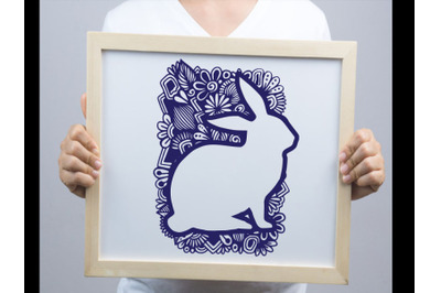 Easter Bunny Flower SVG cut file