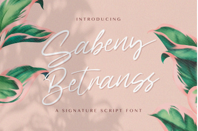 Sabeny Betranss - Handwritten Font