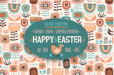 Happy Easter! Vector collection