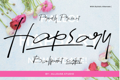 Hapsary - Ballpoint Script