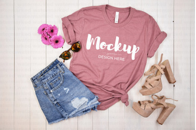 Pink Summer T-Shirt Mockup