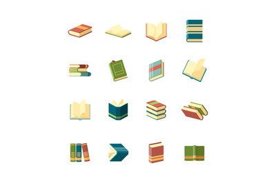 Books collection. Simple icon school library publishing and magazines