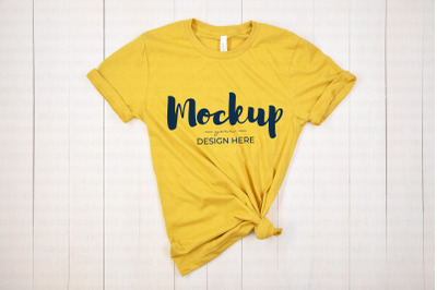 Plain Yellow T-Shirt Mockup