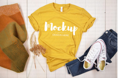 Yellow Fall T-Shirt Mockup