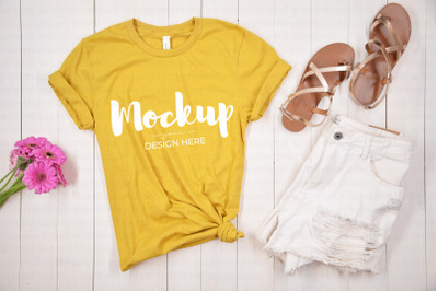 Yellow Summer Shirt Mockup