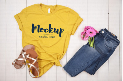 Yellow Spring Shirt Mockup