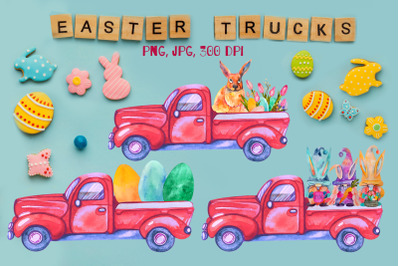 Easter Truck. Easter Bunny. Easter Egg Truck