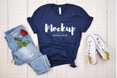 Navy Valentine Shirt Mockup