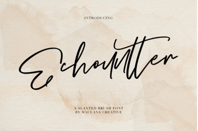 Echountter Slanted Brush Font