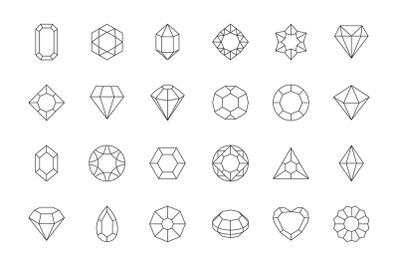 Gems stones icon. Diamond jewels luxury quality gifts vector low poly