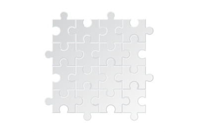 Puzzle background. Business jigsaw tags collection different pieces sq