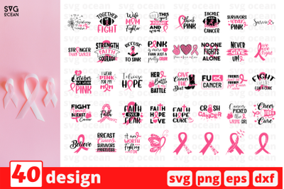 Breast Cancer SVG Bundle