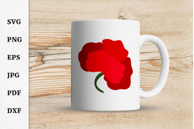 Poppy SVG for Remembrance or Anzac Day Cricut file