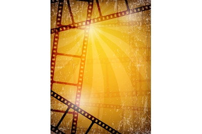 Movie background. Film frames tape reels camera video illustrations ve