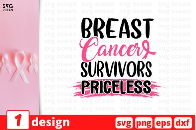 Breast Cancer Survivors Priceless SVG Cut File