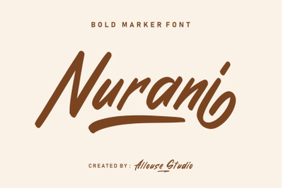 Nurani - Bold Marker Font