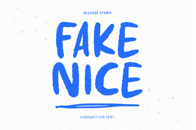 Fake Nice - Handwritten font