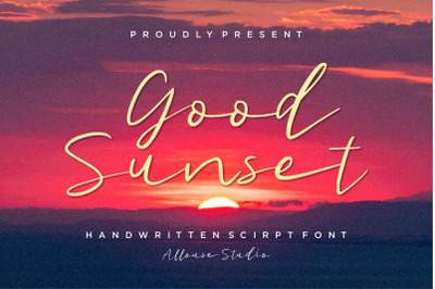 Good Sunset - Handwritten Script Font