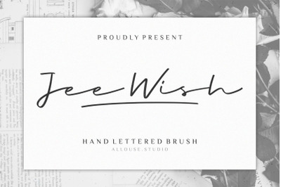 Jee Wish - Handlettered Brush Font