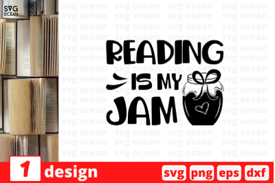 Reading is my jam SVG Cut File