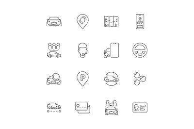 Car share icon. Rental city automobile urban transport mobility smart