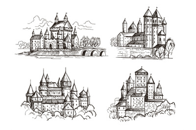 Castles. Medieval buildings for knights czech republic vintage castles