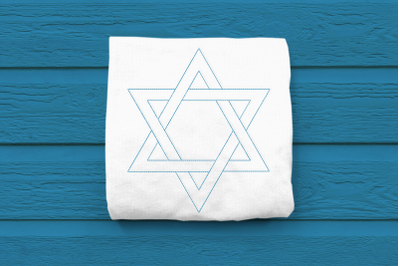 Linework Star of David | Embroidery