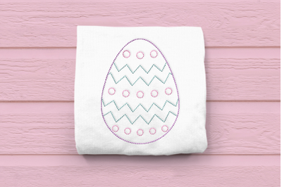 Linework Patterned Easter Egg | Embroidery