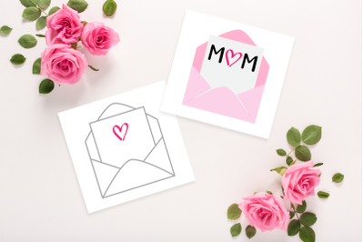 Mom-velope Mother&#039;s Day Envelope | SVG | PNG | DXF | EPS