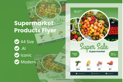 Supermarket Products Flyer Template