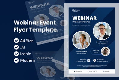 Webinar Event Flyer Brochure Template