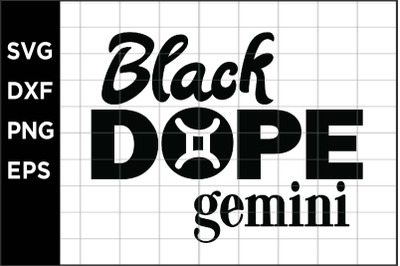 Black Dope Gemini SVG