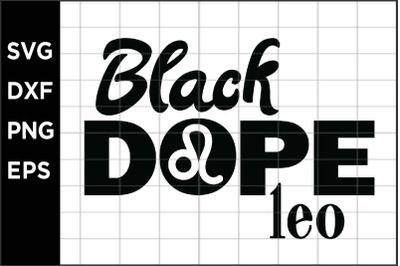 Black Dope Leo SVG