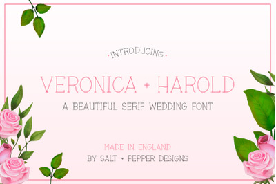 Veronica and Harold Font (Wedding Fonts, Serif Fonts)