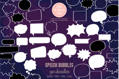 White Speech Bubbles | Comic Book Talk, Thinking Cloud