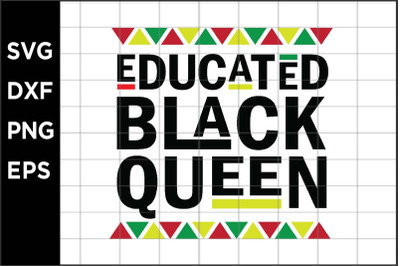 Educated Black Queen SVG