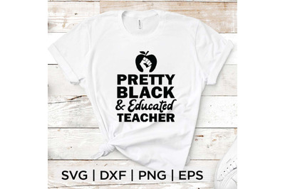 Pretty Black Teacher SVG