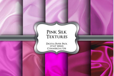 Pink Silk Textures Digital Paper Pack