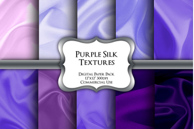 Purple Silk Textures Digital Paper Pack