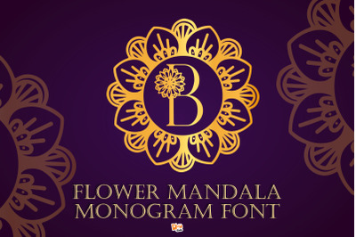 Flower Mandala Monogram Font