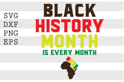 Black History Month Is Every Month SVG