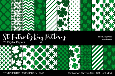 St. Patrick&#039;s Day Digital Papers
