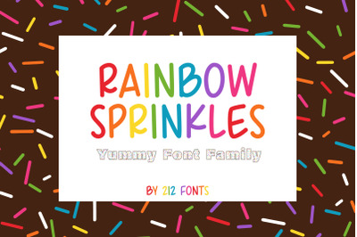 212 Rainbow Sprinkles Monoline &amp; Color Fonts
