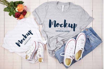 Mother and Daughter T-Shirt Mockup&2C; Mothers Day