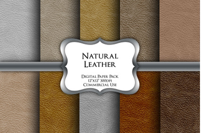 Natural Leather Textures Digital Paper Pack