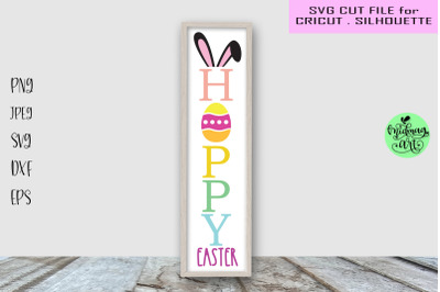 Hoppy easter porch sign svg, easter sign svg